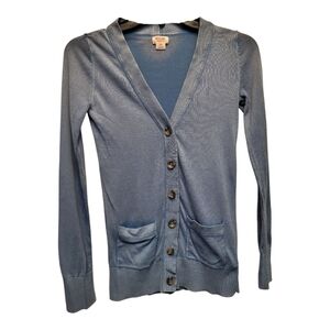 Mossimo Supply Co. Blue Cardigan Sweater V-Neck Long Sleeve - Size L